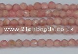 CTG654 15.5 inches 3mm faceted round Argentina rhodochrosite beads