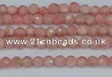 CTG654 15.5 inches 3mm faceted round Argentina rhodochrosite beads