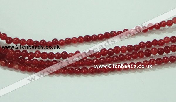 CTG67 15.5 inches 3mm round tiny dyed white jade beads wholesale