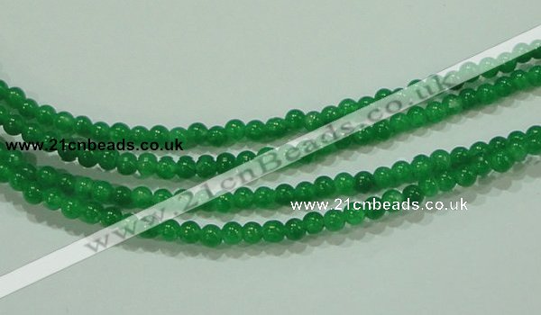 CTG69 15.5 inches 3mm round tiny dyed white jade beads wholesale