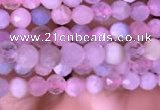 CTG711 15.5 inches 3mm faceted round tiny morganite beads