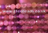 CTG740 15.5 inches 2mm faceted round tiny mixed quartz beads