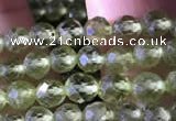 CTG745 15.5 inches 4mm faceted round tiny prehnite beads