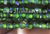 CTG748 15.5 inches 3mm faceted round tiny diopside beads