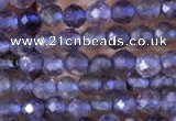 CTG753 15.5 inches 2mm faceted round tiny iolite gemstone beads