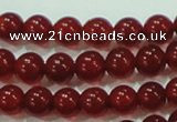 CTG76 15.5 inches 3mm round grade AA tiny red agate beads wholesale