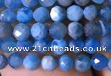 CTG761 15.5 inches 4mm faceted round tiny apatite gemstone beads