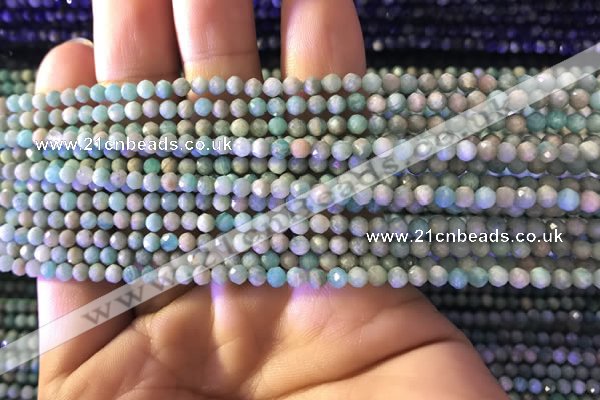 CTG774 15.5 inches 2mm faceted round tiny amazonite beads wholesale