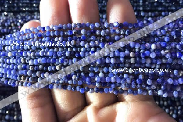 CTG778 15.5 inches 2mm faceted round tiny sodalite beads wholesale