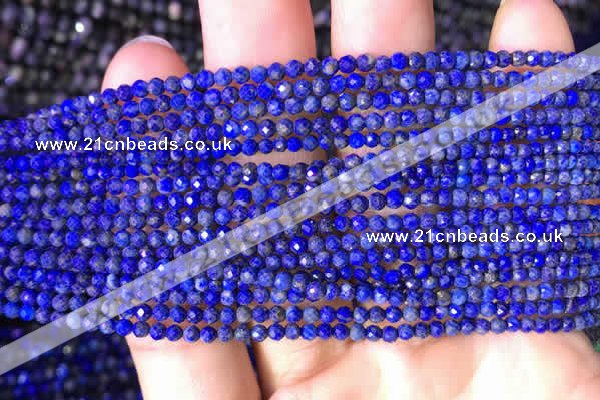 CTG781 15.5 inches 2mm faceted round tiny lapis lazuli beads wholesale