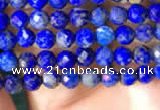 CTG782 15.5 inches 3mm faceted round tiny lapis lazuli beads wholesale