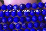 CTG786 15.5 inches 3mm faceted round tiny lapis lazuli gemstone beads