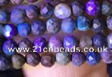 CTG792 15.5 inches 4mm faceted round tiny chrysocolla beads