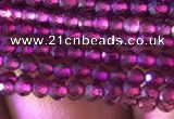 CTG804 15.5 inches 2mm faceted round tiny purple garnet beads