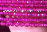 CTG807 15.5 inches 2mm faceted round tiny red corundum beads