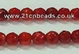 CTG82 15.5 inches 3mm faceted round tiny red agate beads wholesale