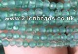 CTG827 15.5 inches 2mm faceted round tiny green agate beads