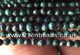 CTG829 15.5 inches 2mm faceted round tiny malachite beads