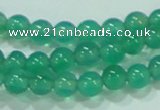 CTG83 15.5 inches 3mm round grade AA tiny green agate beads wholesale