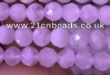 CTG833 15.5 inches 5mm faceted round tiny white moonstone beads