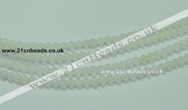 CTG84 15.5 inches 3mm round tiny white jade beads wholesale