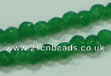 CTG87 15.5 inches 3mm faceted round tiny dyed white jade beads wholesale