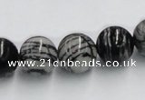 CTJ03 16 inches 14mm round black water jasper beads wholesale