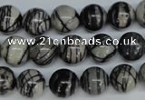 CTJ29 15.5 inches 16mm round black water jasper beads wholesale