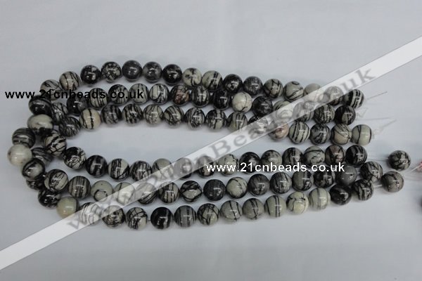 CTJ29 15.5 inches 16mm round black water jasper beads wholesale