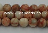 CTJ701 15.5 inches 6mm round red net jasper beads wholesale