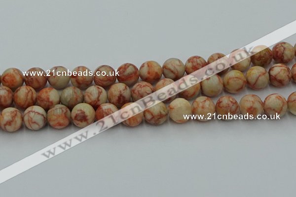 CTJ704 15.5 inches 12mm round red net jasper beads wholesale