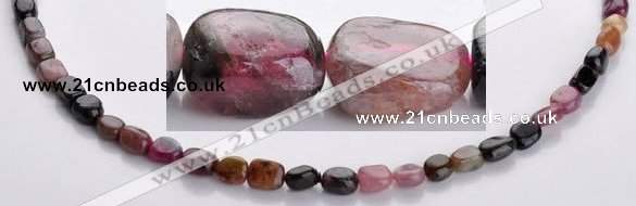 CTO07 5*8mm 15.5 inches freeform natural tourmaline beads