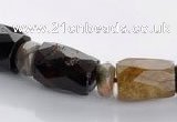 CTO09 faceted column & roundel natural tourmaline bead wholesale