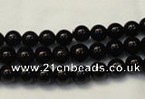 CTO101 15.5 inches 6mm round natural black tourmaline beads