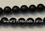 CTO103 15.5 inches 10mm round natural black tourmaline beads