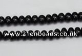 CTO117 15.5 inches 5*8mm rondelle black tourmaline beads