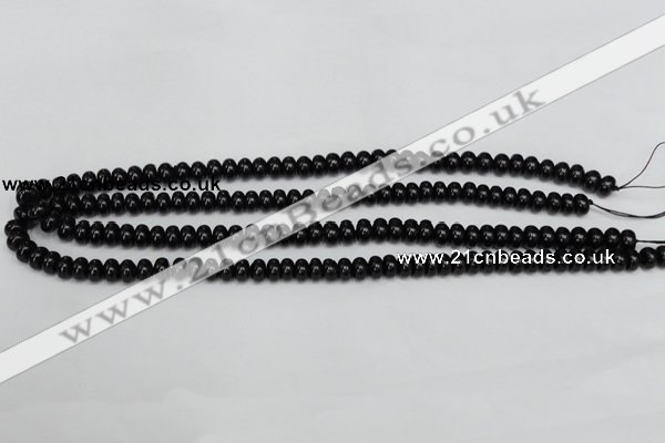 CTO117 15.5 inches 5*8mm rondelle black tourmaline beads