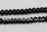 CTO118 15.5 inches 6*10mm rondelle black tourmaline beads