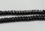 CTO121 15.5 inches 3*6mm rondelle black tourmaline beads