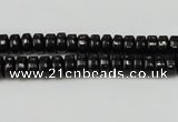 CTO122 15.5 inches 4*8mm rondelle black tourmaline beads