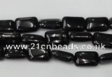 CTO124 15.5 inches 8*12mm rectangle black tourmaline beads