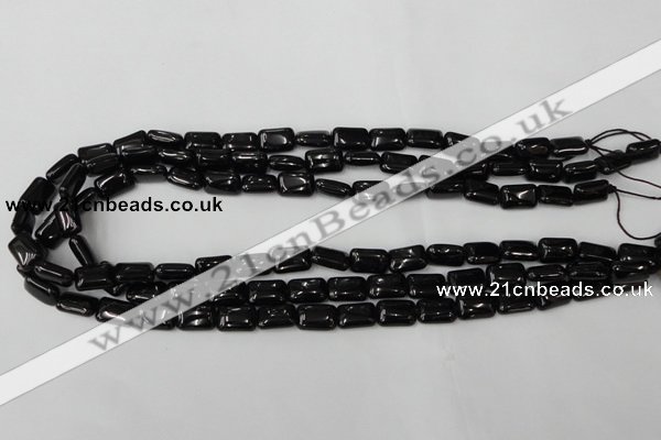 CTO124 15.5 inches 8*12mm rectangle black tourmaline beads