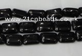 CTO125 15.5 inches 10*14mm rectangle black tourmaline beads