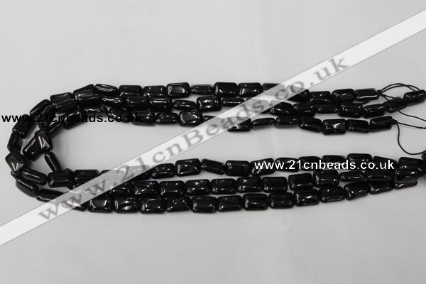 CTO125 15.5 inches 10*14mm rectangle black tourmaline beads