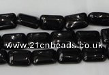 CTO126 15.5 inches 12*16mm rectangle black tourmaline beads