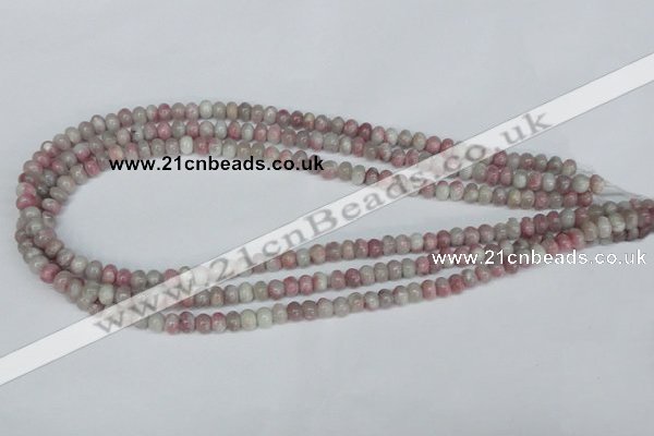 CTO200 15.5 inches 4*6mm rondelle pink tourmaline gemstone beads