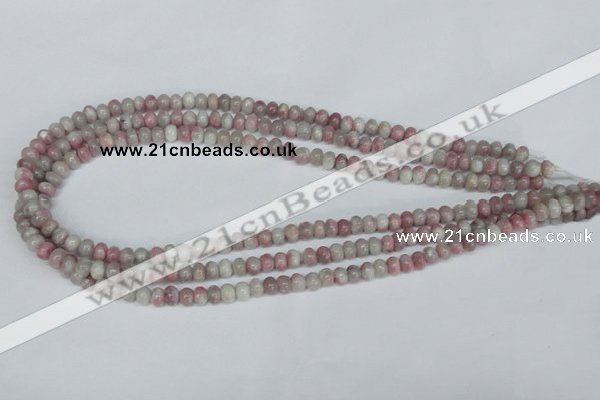 CTO201 15.5 inches 5*10mm rondelle pink tourmaline gemstone beads