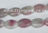 CTO203 15.5 inches 10*14mm oval pink tourmaline gemstone beads