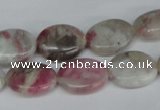 CTO204 15.5 inches 12*16mm oval pink tourmaline gemstone beads