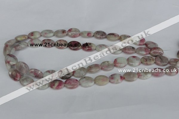 CTO204 15.5 inches 12*16mm oval pink tourmaline gemstone beads